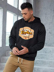Men's London Print Hoodie for Spring Fall