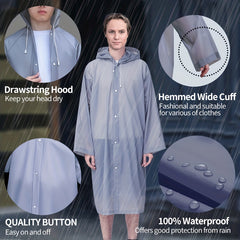 Waterproof Hooded Raincoat for Men Women