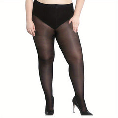 Solid High Waist Tights for Daily Wear