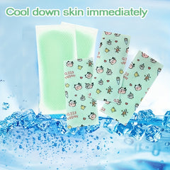 3 Bags Cartoon Cow Printed Cooling Stickers for Baby Student