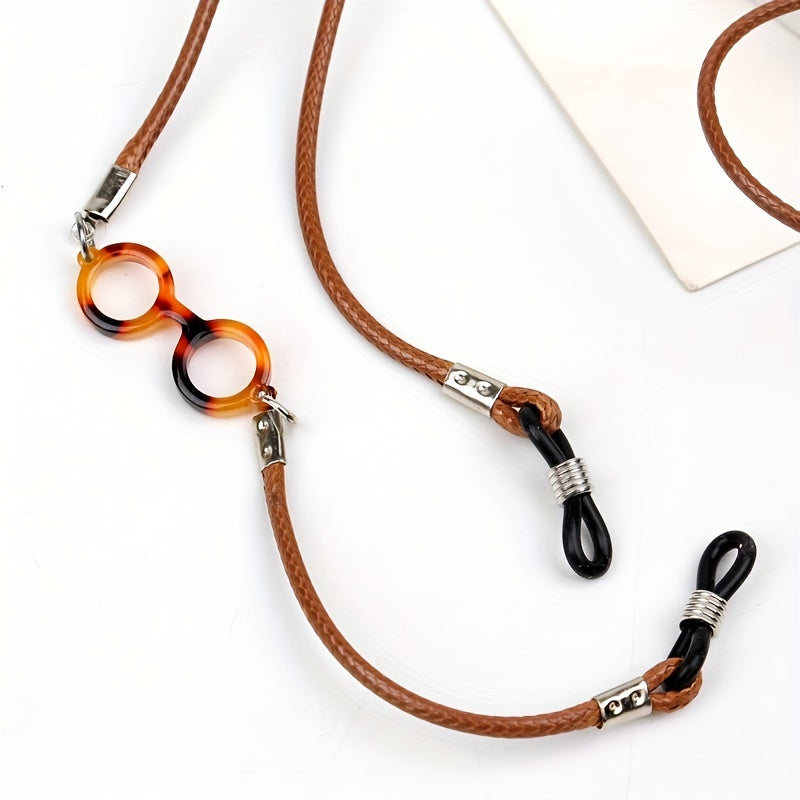 3pcs Leather Glasses Chain Multicolor Halter Non slip Glasses Strap