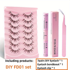 7 Pairs Natural Look 3D Faux Mink Cluster Lashes Set