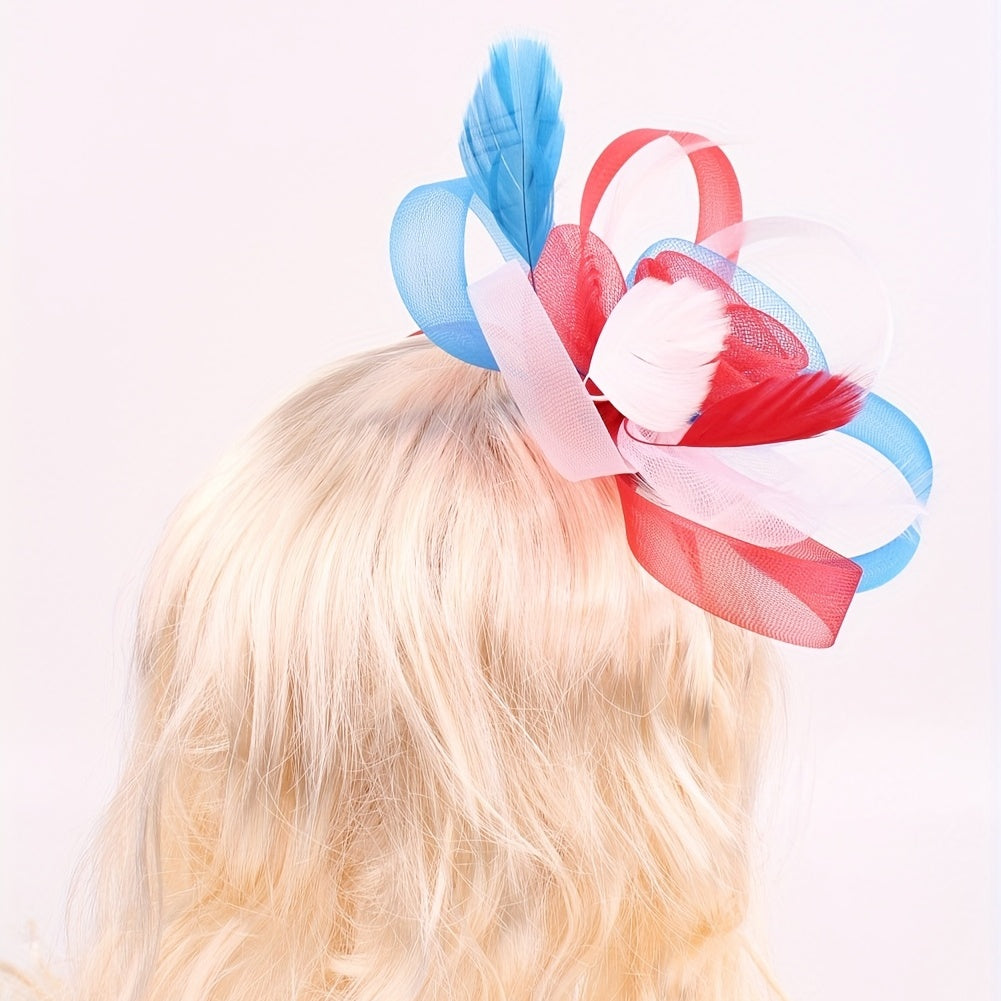 Feather American Flag Headwear for Horse Racing