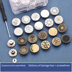 Adjustable Detachable Pants Buckle Waistline Button