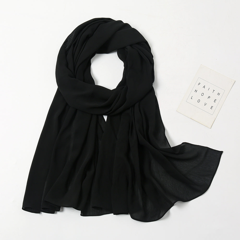 Chiffon Hijab Soft Shawl Long Scarf Women Sunscreen Windproof