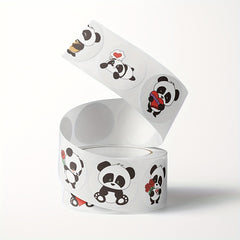 500pcs Panda Label Sticker Roll Encouragement Praise Reward Stationery Seal