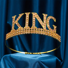 Men's Rhinestone Crown Hair Hoop - Birthday Party Headdress