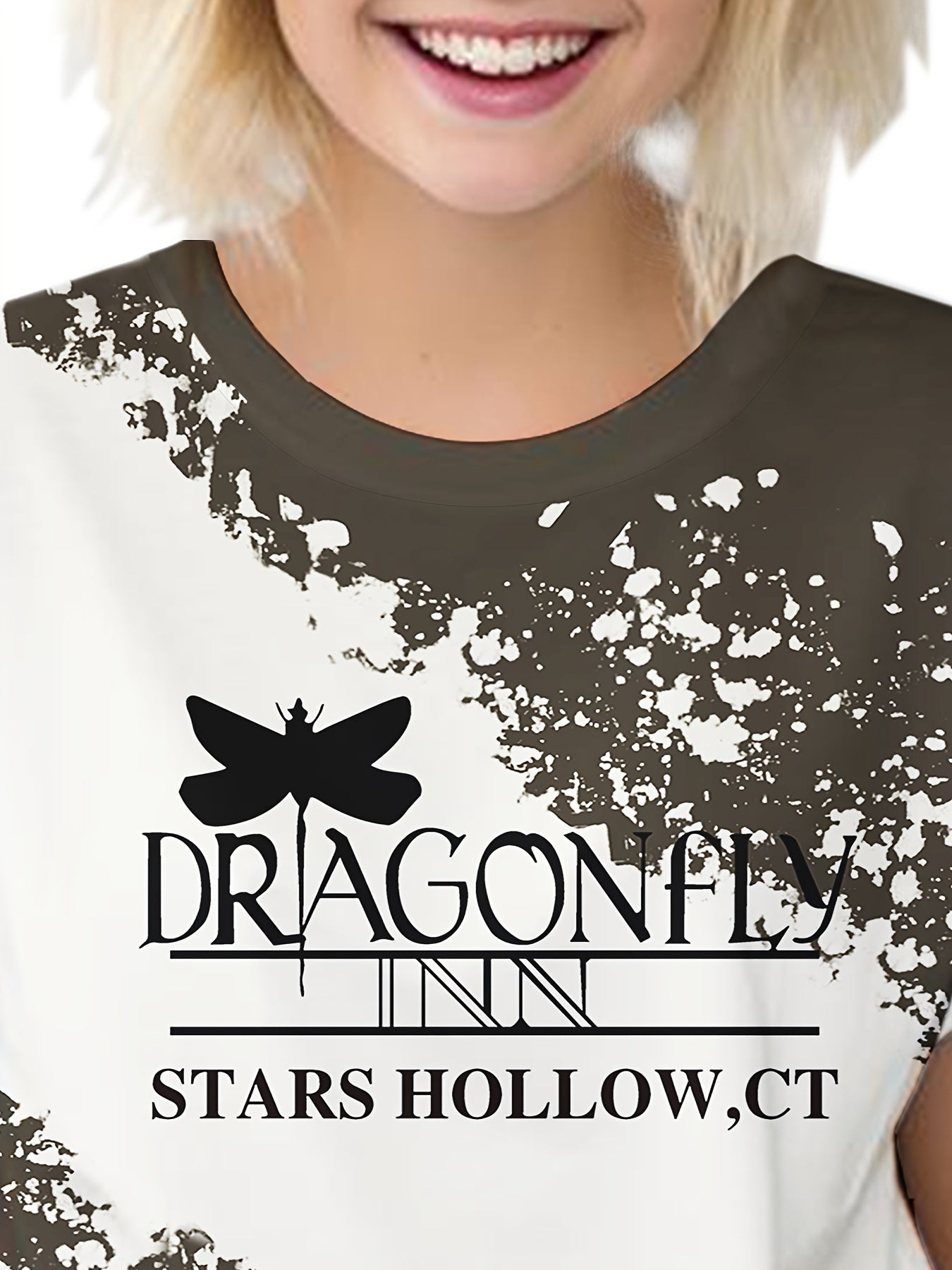 Dragonfly Graphic Short Sleeve T-shirt - Summer Sports Clothes