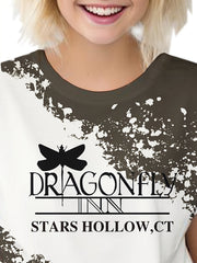 Dragonfly Graphic Short Sleeve T-shirt - Summer Sports Clothes