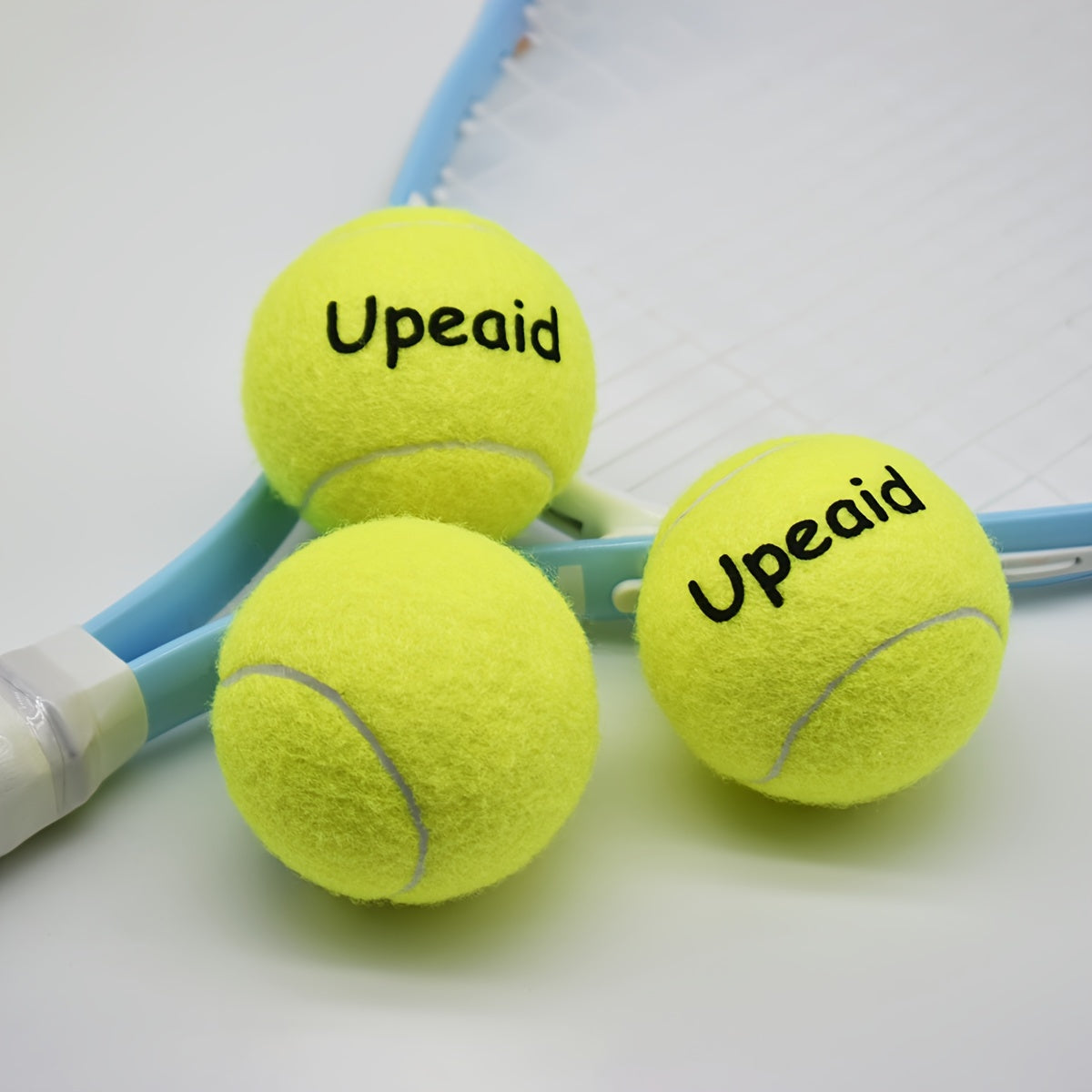 3pcs Lemon Yellow Printing Tennis Ball, High Elasticity