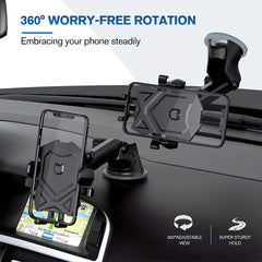 Car Phone Holder Extendable Suction Cup Mount