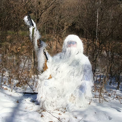 Men's Winter Camo Ghillie Suit Hooded Airsoft Gilly Suit