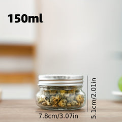 Transparent Glass Storage Jar with Airtight Lid