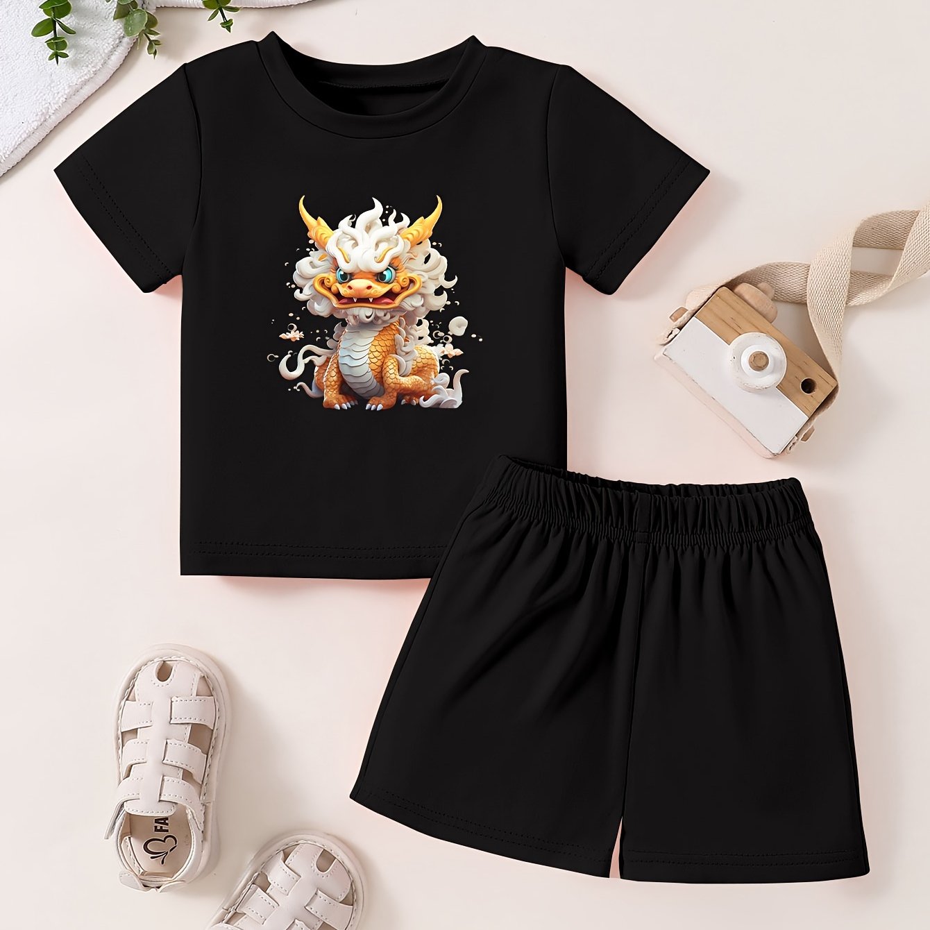 Toddler Kid Cartoon Print T shirt & Pants Set
