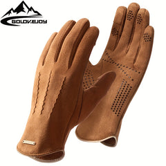 Autumn Winter Windproof Suede Gloves Outdoor Cycling Skiing