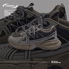 HUANQIU Women's Lace up Chunky Running Shoes