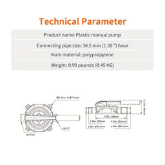 Diaphragm Type Manual Pump for Lifeboat Marine Waste Water Drainage