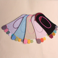 5 Pairs Colorful Toe Socks Yoga Sport Women's Stockings