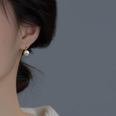 925 Silver Freshwater Pearl Drop Earrings Formal Dress Banquet Accessories