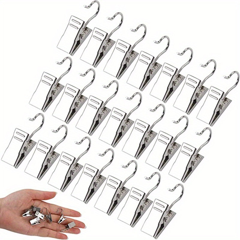 30pcs Metal Curtain Clips for Hanging Drape Track Christmas Decorations