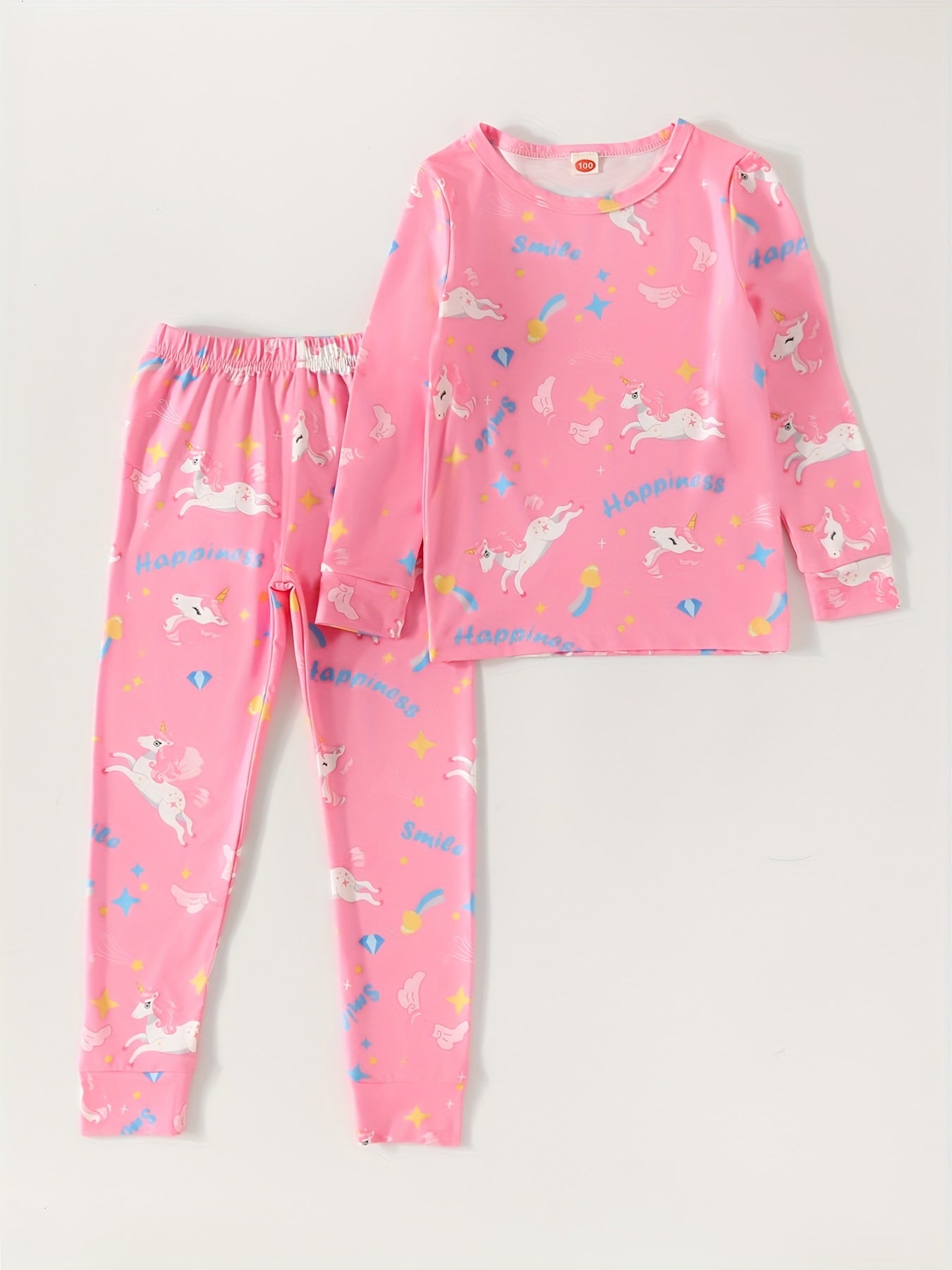 Girls Unicorn Pajamas Set, Perfect for Autumn & Spring