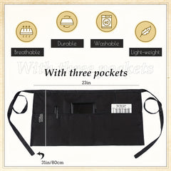 Waitress Server Book Set with Apron, Tip Chart, Pen - 8''x4 9''
