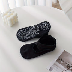 2 Pairs Non-slip Yoga Socks With Cross Strap Breathable Fitness Socks