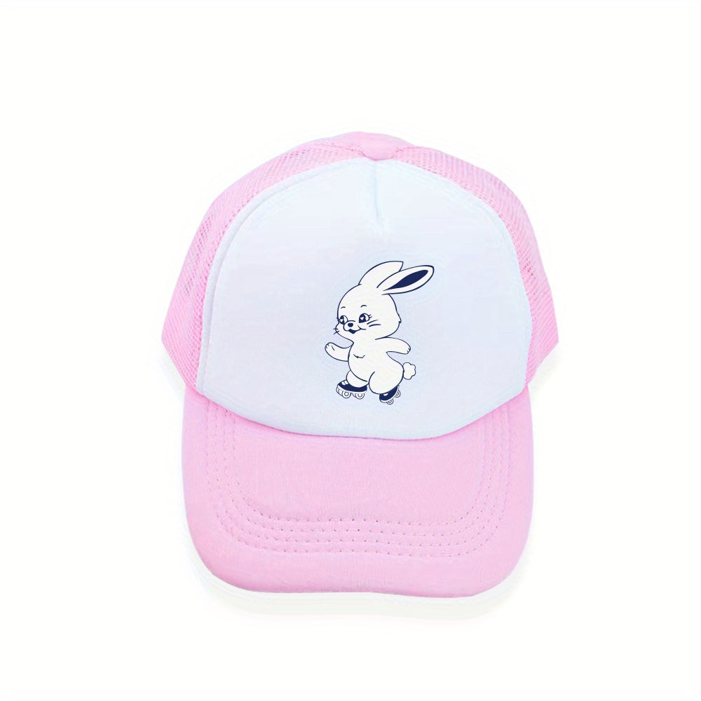 Rabbit Print Y2K Baseball Cap Mesh Breathable Anime Trucker Hat