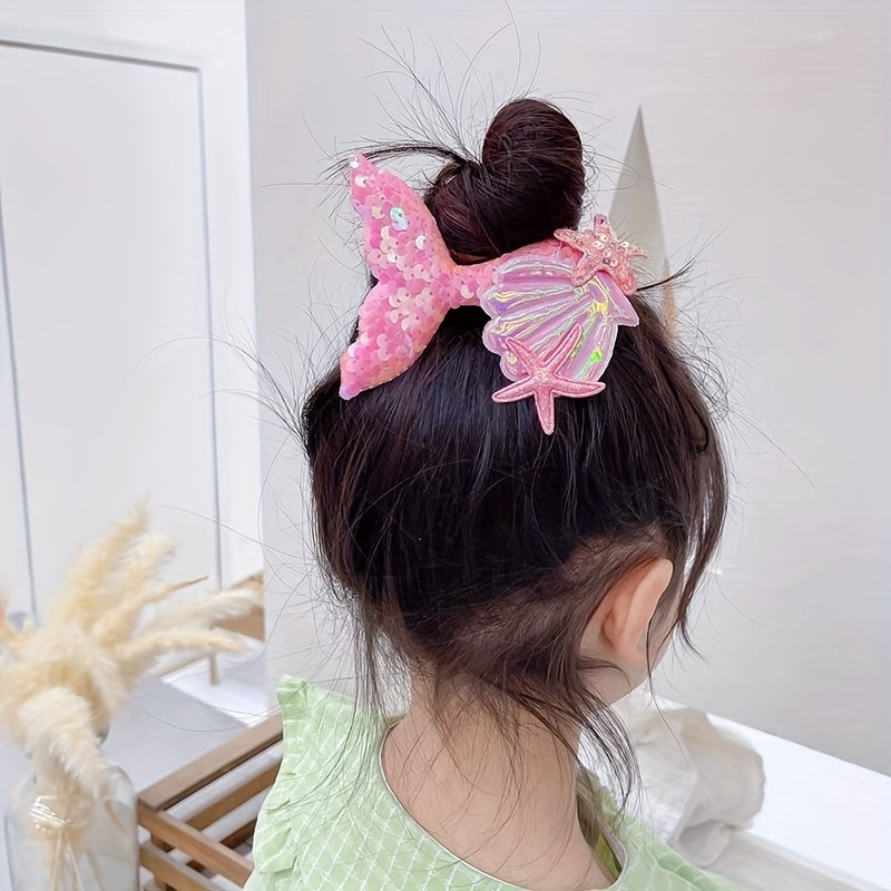 Girls Mermaid Tail Hair Clip Side Clip Headwear