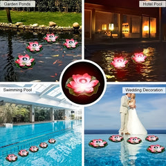 Solar Floating Lotus Light Outdoor Decor
