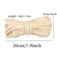 50g Natural Raffia Fibre Ribbon for Bouquet Decoration Craft Ribbon