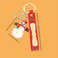 Santa Claus PVC Soft Keychain Hanging Holiday