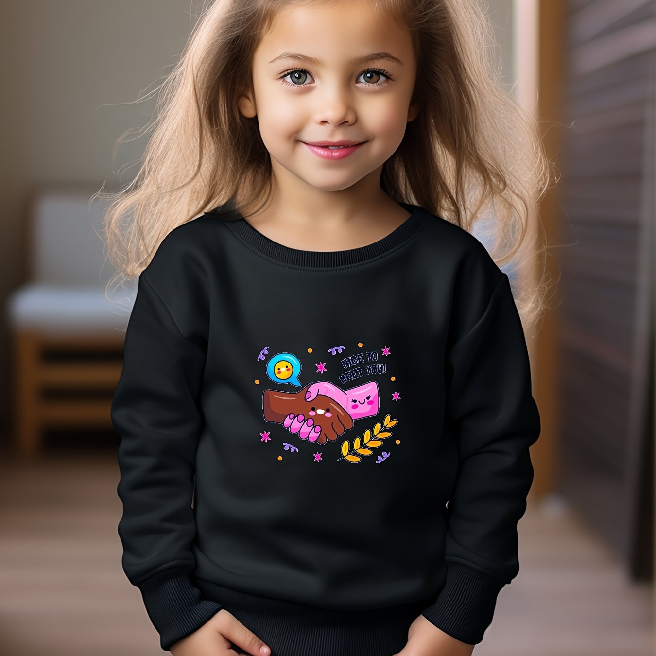 OERYUI Kids Nice To Meet You Sweatshirt Comfy Pullover Gift Christmas