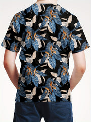 Floral & Leaf Print Men's Graphic T shirt Casual Comfy Tees For Summer