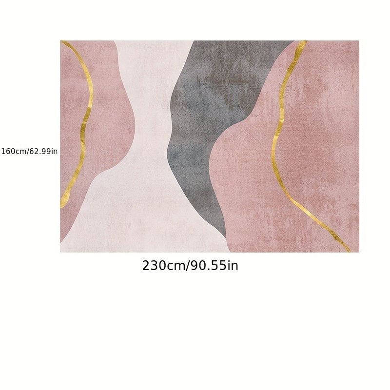 Abstract Modern Area Rugs Soft Light Dirty Resistant Geometric Pattern Mat