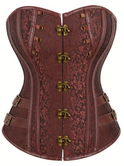 Gothic Corset Women's Plus Jacquard Overbust