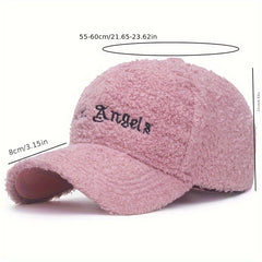 Winter Lamb Wool Baseball Cap Men Women Outdoor Travel Warm Cap