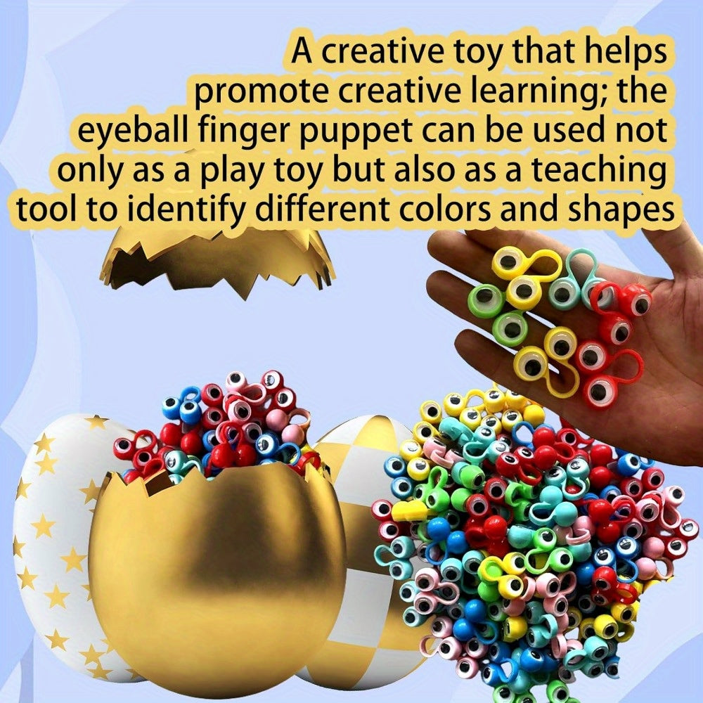 100pcs Eye Finger Puppets Set Wiggly Eyeball Finger Puppet Eye Rings Favors