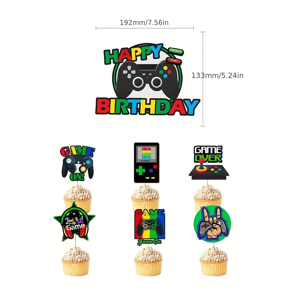 25pcs Game Handle Theme Birthday Party Balloon Set Decoration Supplies