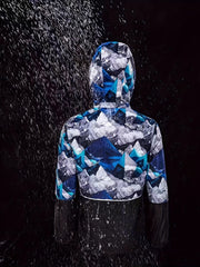 Boys Camo Rain Jacket Waterproof Coat With Hood