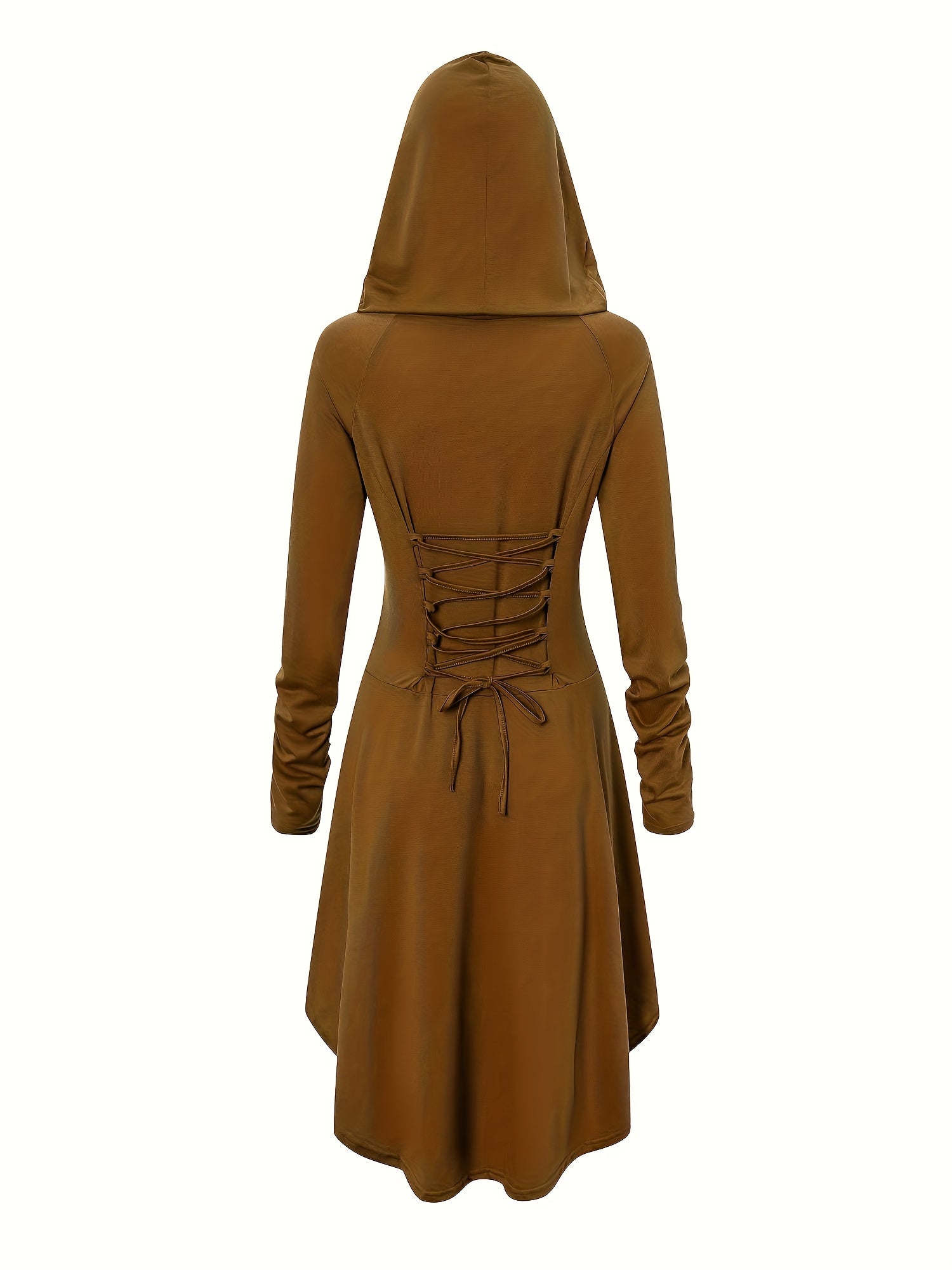 Gothic Witch Cosplay Dress Halloween Hooded Costume