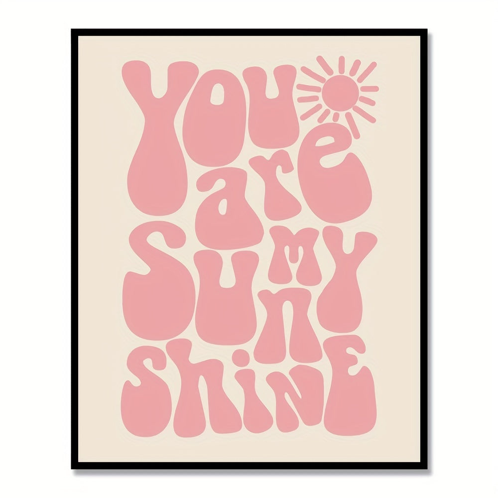 You Are My Sunshine Wall Art Pink 32X25
