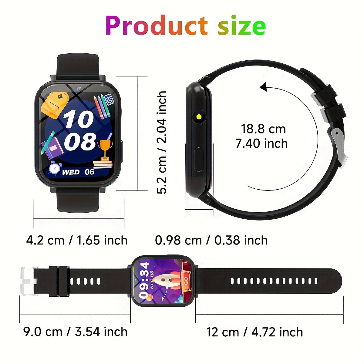 Smart Watch for Teens & Kids Educational Games Activity Tracker Camera