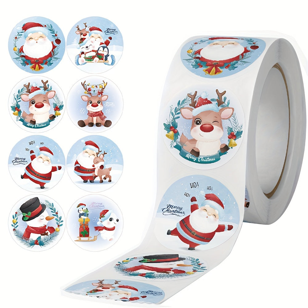 500pcs Christmas Santa Claus Elk Stickers Holiday