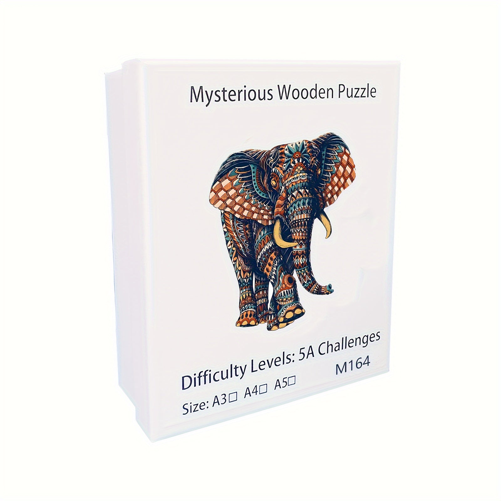 Elephant Wooden Jigsaw Puzzle Adult Decompression Unique Irregular Animal Shape