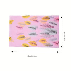 Chiffon Leaf Pattern Scarf Shawl for Summer Beach