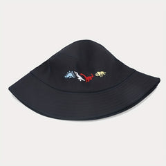 Little Dinosaur Embroidered Bucket Hat Men Women Outdoor Sunscreen Basin Hat