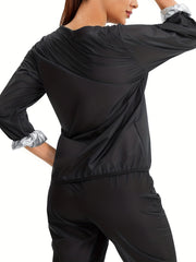 Women's Sweat Sauna Long Sleeve Jacket - Workout Activewear
