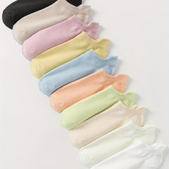 10 Pairs Women's Ankle Socks Comfy & Breathable Stockings
