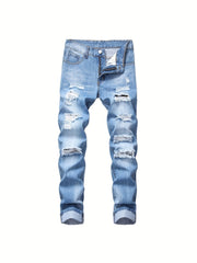 Men's Casual Ripped Jeans with Pockets